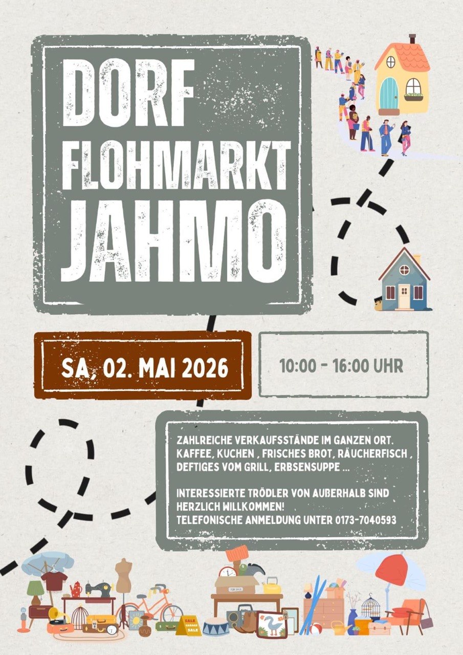 Flyer Dorfflohmarkt Jahmo 2026